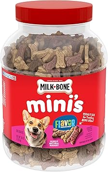 Aperitivos de sabores para perros, de la marca Milk-Bone, Mini Q1