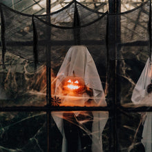 Cargar imagen en el visor de la galería, Juego de 5 decoraciones de tela de gasa espeluznantes para Halloween
