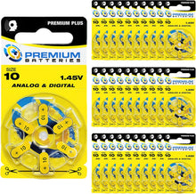 Cargar imagen en el visor de la galería, Premium Batteries Tamaño 675, ZA675, PR44, P675 1.45V Zinc Air Baterías para audífonos con pestaña azul (30 baterías)
