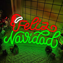 Cargar imagen en el visor de la galería, Feliz Navidad Cartel de neón
