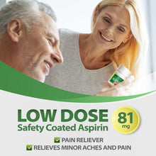 Cargar imagen en el visor de la galería, HealthA2Z® Aspirina 81 mg | Baja resistencia | Recubrimiento entérico | Alivio del dolor | Reduce dolores menores dolores musculares y calambres | Reductor de fiebre | Reduce el dolor de cabeza (365 LN23
