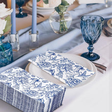 Cargar imagen en el visor de la galería, AnyDesign - Paquete de 80 servilletas de papel desechables con diseño de pájaros y flores azules, servilletas de papel decorativas de primavera para el hogar, ln23 cocina, baño, 13 x 15.7 pulgadas
