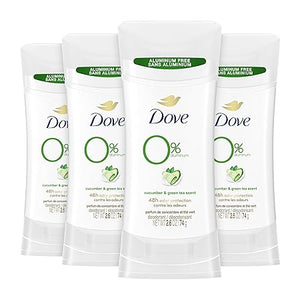 Dove - Paquete de 4 desodorantes con 0 % de aluminio y alcohol Q1