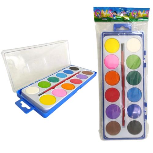 ACUARELA 12 COLORES CON PINCEL R3516