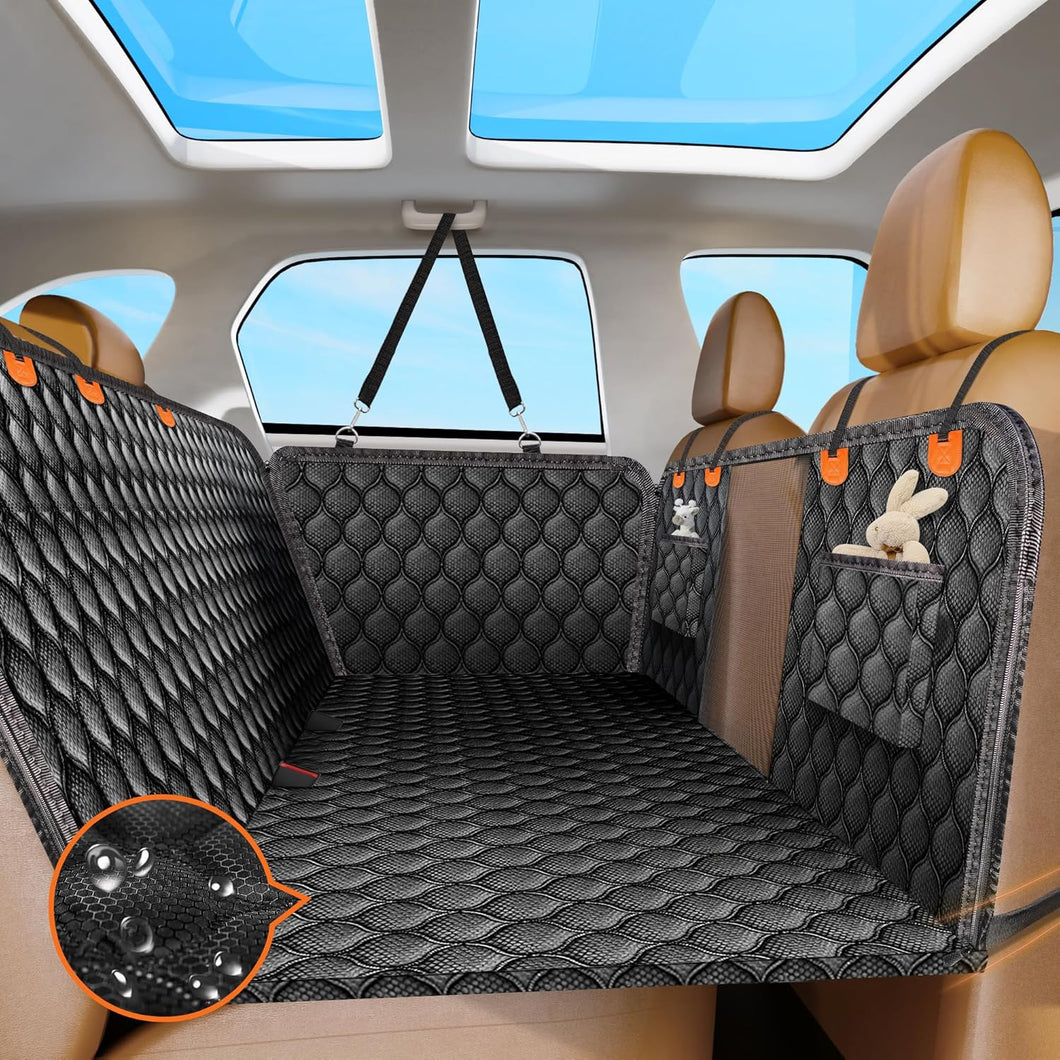 Extensor de asiento trasero para perros, capacidad para 400 libras, funda de asiento de automóvil para asiento trasero de asiento trasero, ln25 parte inferior dura, 100% impermeable,