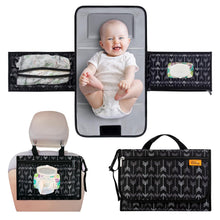Cargar imagen en el visor de la galería, Bolsa de viaje cambiadora para bebés con bolsillo para toallitas
