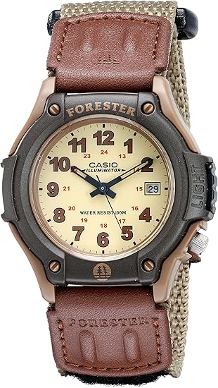 Casio FT500WC Series | Men's Analog Watch | 100 Meter Water Resistance | LED Light | Date Display | Leather/Cloth Band | LN24 Regular Time Keeping (HR, Min, SEC, PM, Date, Day) | 3 Year Battery