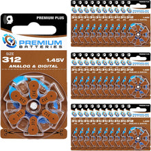 Cargar imagen en el visor de la galería, Premium Batteries Tamaño 675, ZA675, PR44, P675 1.45V Zinc Air Baterías para audífonos con pestaña azul (30 baterías)
