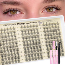 Cargar imagen en el visor de la galería, Kit de racimos de pestañas, racimos de pestañas Wispy, pestañas naturales
