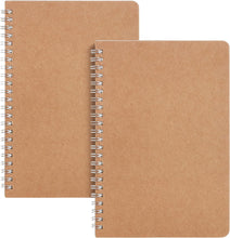 Cargar imagen en el visor de la galería, Mr. Pen - Cuaderno de espiral, A5, tapa kraft, paquete de 2, 80 páginas
