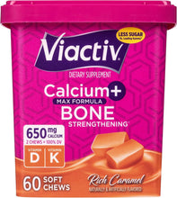 Cargar imagen en el visor de la galería, Viactiv Suplemento de calcio + vitamina D3 masticables suaves

