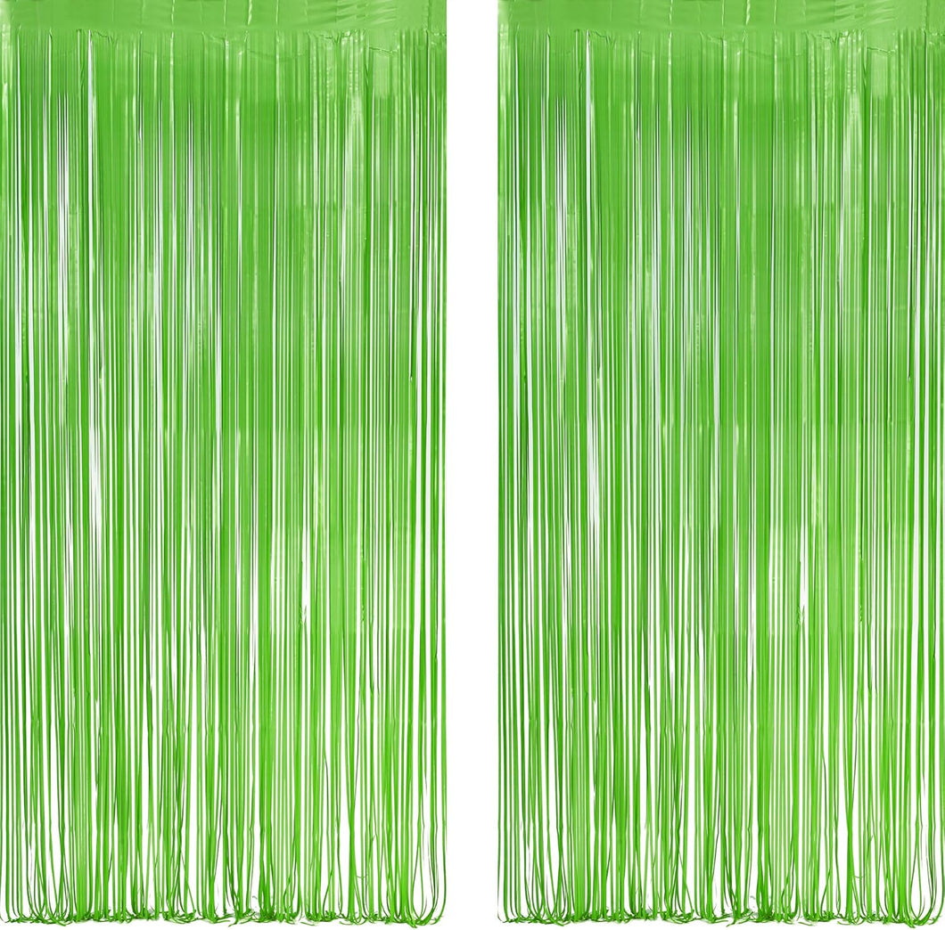 Telón de fondo de fiesta de serpentinas verde lima Q1