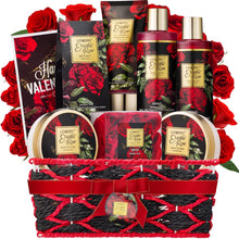 Cargar imagen en el visor de la galería, Cesta de regalo de San Valentín para ella
