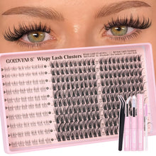 Cargar imagen en el visor de la galería, Kit de racimos de pestañas, racimos de pestañas Wispy, pestañas naturales
