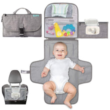 Cargar imagen en el visor de la galería, Bolsa de viaje cambiadora para bebés con bolsillo para toallitas
