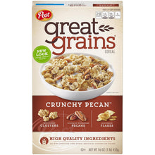 Cargar imagen en el visor de la galería, Great Grains Cereal de desayuno con pasas, dátiles y nueces pecanas, cereal de pasas con dátiles dulces y racimos de granola
