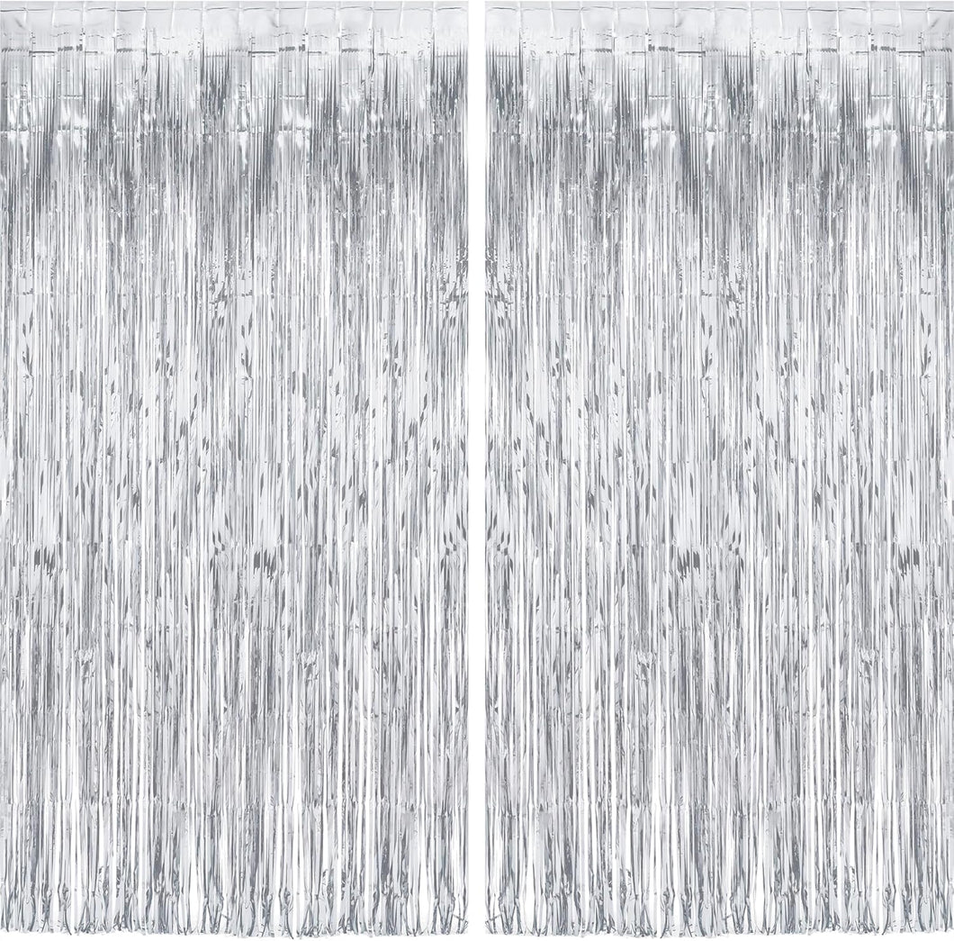 GREATRIL - Cortina de telón de fondo con flecos laminados para fiesta para cumpleaños Q1