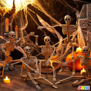 JOYIN 5 PCS Decoración de esqueleto de Halloween posable de 16 pulgadas