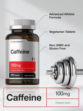 Cargar imagen en el visor de la galería, Horbäach Píldoras de cafeína de 100 mg | 250 tabletas | Fórmula vegetariana | Suplemento sin OMG, sin gluten
