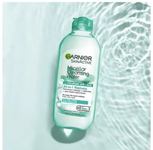 SkinActive Agua limpiadora reafirmante con ácido hialurónico micelar y aloe, elimina el maquillaje , 23,7 fl oz a22