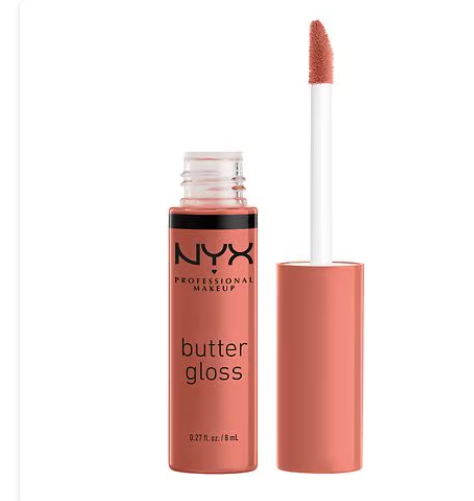 Brillo de labios no pegajoso Butter Gloss de NYX Professional Makeup  a22 , Cinnamon Roll OG, 0,27 fl oz