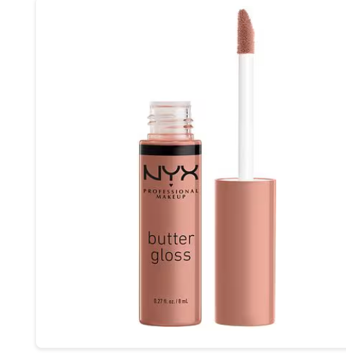 Brillo de labios no pegajoso Butter Gloss de NYX Professional Makeup , a22 Cinnamon Roll OG, 0,27 fl oz