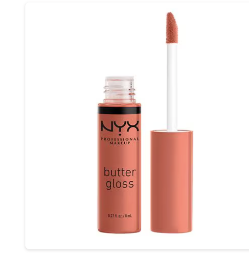 Brillo de labios no pegajoso Butter Gloss de NYX Professional Makeup  a22 , Cinnamon Roll OG, 0,27 fl oz
