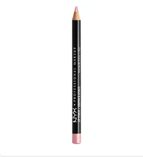 Lápiz de labios cremoso de larga duración NYX Professional a22  Makeup Slim Lip Pencil , rosa nude, 0,04 oz