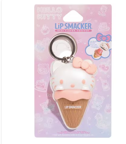 Bálsamo labial Lip Smacker Hello Kitty  A22 en forma de cono de helado, sorbete , 0,23 oz