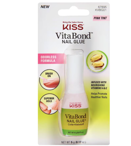 Pegamento para uñas Kiss Vitabond , 0,18 oz ln25