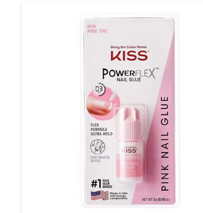 Pegamento para uñas Kiss Powerflex de color rosa , 0,1 oz ln25