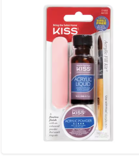 Kit de relleno acrílico para uñas Kiss Her de Kiss , 0,5 onzas ln25