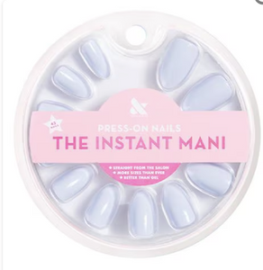 Uñas postizas instantáneas The Instant Mani de Olive & June , almendra, tono medio , lava, juego de 1,0 ln25