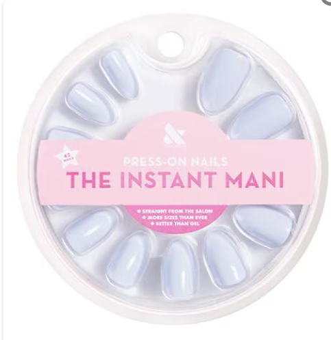 Uñas postizas instantáneas The Instant Mani de Olive & June , almendra, tono medio , lava, juego de 1,0 ln25