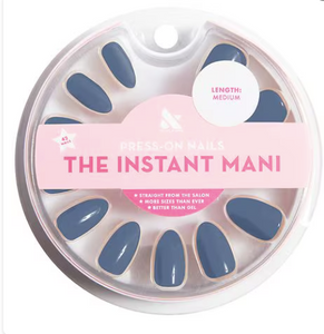 Uñas postizas instantáneas The Instant Mani de Olive & June , almendra, tono medio , lava, juego de 1,0 ln25