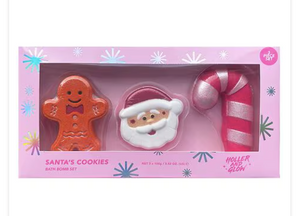 Juego de bombas de baño de galletas de Papá Noel de Nails Inc. , 1,0 unidades ln25