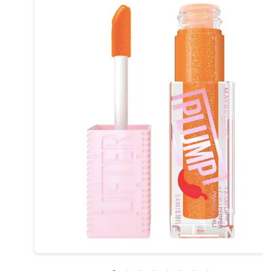 Maybelline New York Lifter Plump Lip Brillo voluminizador de labios con chile y 5 % Maxi-Lip , Hot Honey, 0,18 fl oz a22