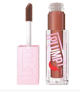 Maybelline New York Lifter Plump Lip Brillo voluminizador de labios con chile y 5 % Maxi-Lip , Hot Honey, 0,18 fl oz a22