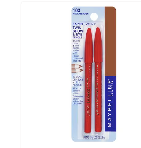 ln25 Lápices para cejas y ojos Maybelline ExpertWear Twin , rubio, 1,0 uds