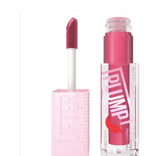 Maybelline New York Lifter Plump Lip Brillo voluminizador de labios con chile y 5 % Maxi-Lip , Hot Honey, 0,18 fl oz a22