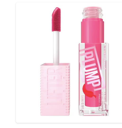 Maybelline New York Lifter Plump Lip Brillo voluminizador de labios con chile y 5 % Maxi-Lip , Hot Honey, 0,18 fl oz a22