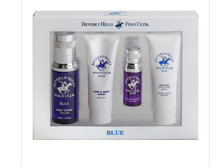 Conjunto exclusivo de 4 piezas para hombre Beverly  a23 Hills Polo Club Blue , 1,0 juego