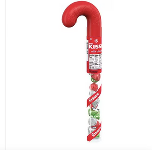 HERSHEY'S KISSES Christmas Candy, Plastic Cane Milk Chocolate, 2.24 oz A23