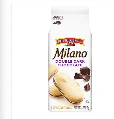 Galletas de chocolate negro doble de Pepperidge Farm Milano , 7,5 oz A23