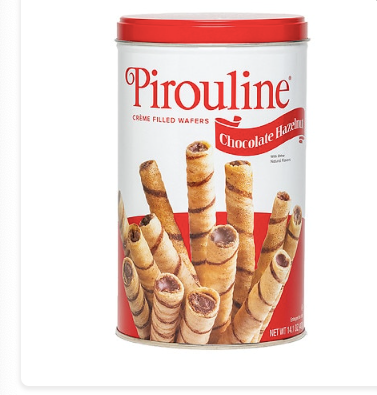 Barquillos rellenos de crema Pirouline con chocolate y avellanas , 14,1 oz A23