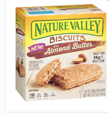 Galletas Nature Valley con mantequilla de almendras y canela , 1,35 oz, paquete de 5 A23