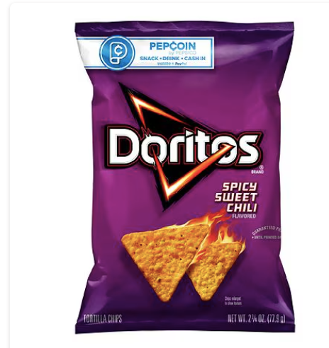 Doritos Tortilla Chips con chile dulce picante , 2,75 oz a23