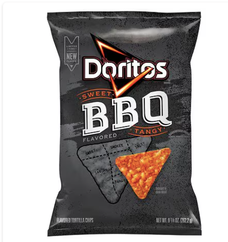 Chips de tortilla con sabor a barbacoa dulce y picante, por tiempo limitado , Doritos , 9,25 oz a23