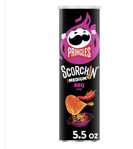 Patatas fritas Pringles Scorchin' BBQ , 5,5 ozv a23