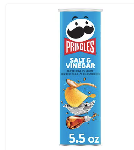 Patatas fritas Pringles con sal y vinagre , 5,5 oz a23